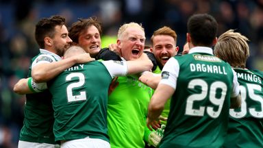 Image of Conrad Logan helped Hibs lift the Scottish Cup last season 