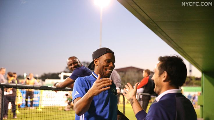 Drogba and Lampard were re-united at a pre-season friendly in January. (credit: nycfc.com)