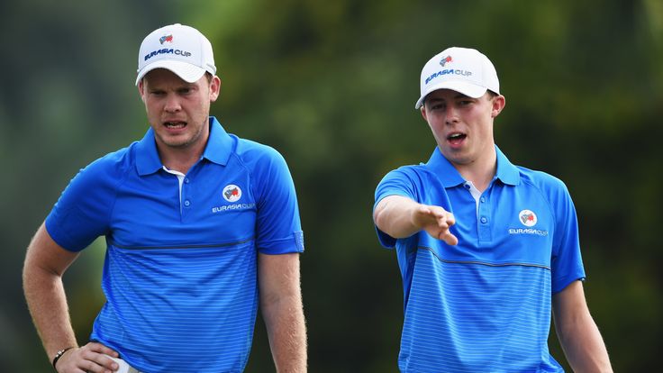 Danny Willett and Matt Fitzpatrick in action together during Europe's EurAsiaCup win