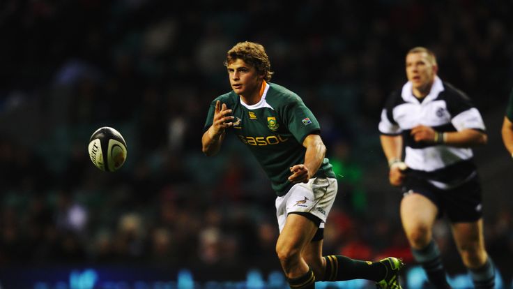 LONDON, ENGLAND - DECEMBER 04:  Patrick Lambie of South Africa in action during the MasterCard Trophy match between the Barbarians and South Africa at Twic