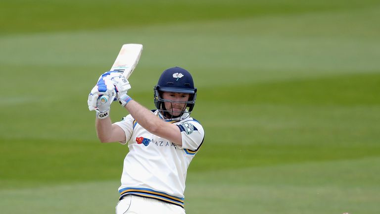 Adam Lyth of Yorkshire bats during the Specsavers County Championship Division One match against Warwickshire