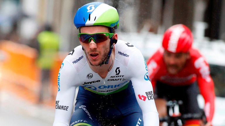 Adam Yates in action during stage six of the 2016 Tour of The Basque Country