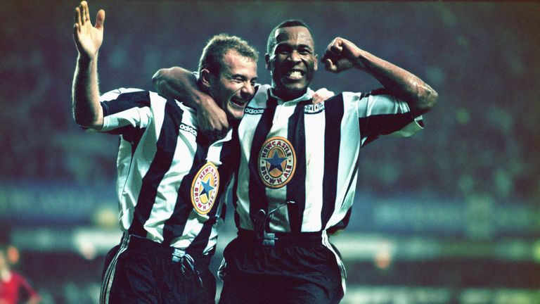 Alan Shearer (left) and Les Ferdinand (right) both won the prize with Newcastle but cost the club a combined £21m