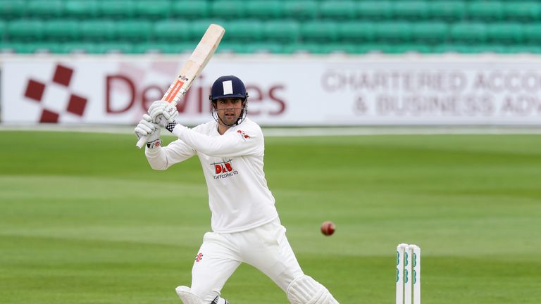Essex's Alastair Cook in action during day one of the Specsavers County Championship match at the Essex County Ground, Chelmsford