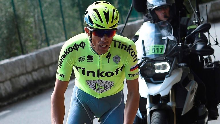 Alberto Contador attacks on stage seven of the 2016 Paris-Nice