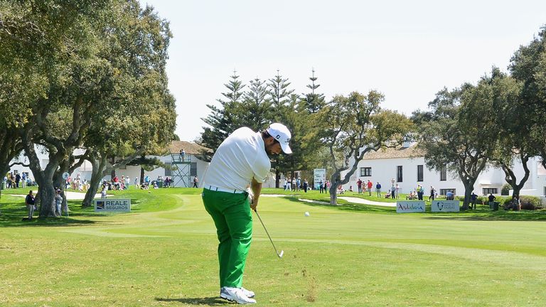 Alexander Levy of France plays his second shot from the ninth fairway during day one of the Open de Espana at Valderrama