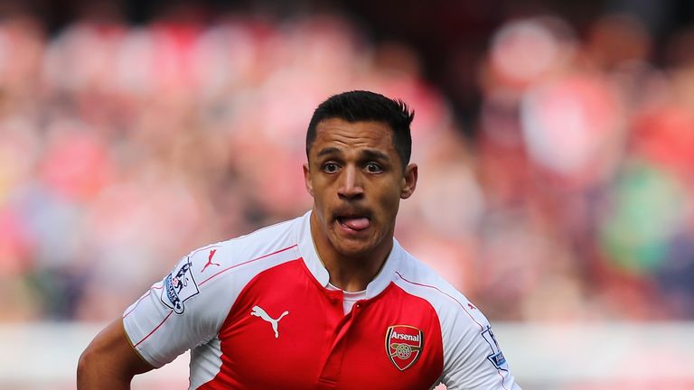 Alexis Sanchez in action for Arsenal against Watford