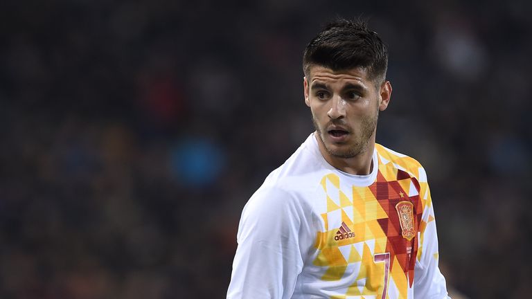 Alvaro Morata started for Spain in a friendly against Italy last week
