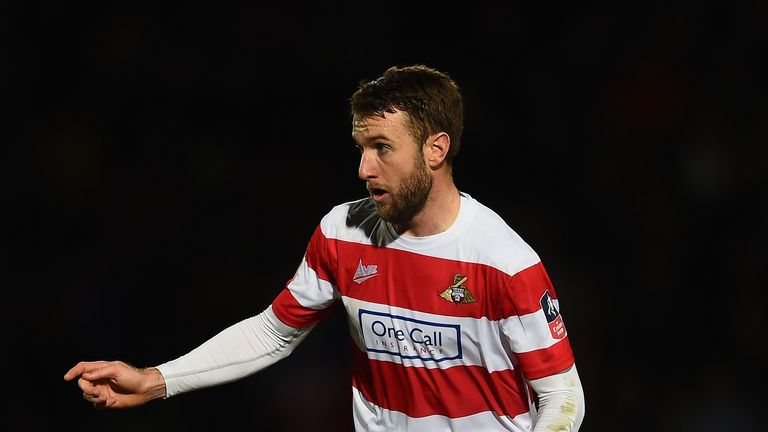 DONCASTER, ENGLAND - JANUARY 09:  Andy Williams of Doncaster Rovers in action during the The Emirates FA Cup 