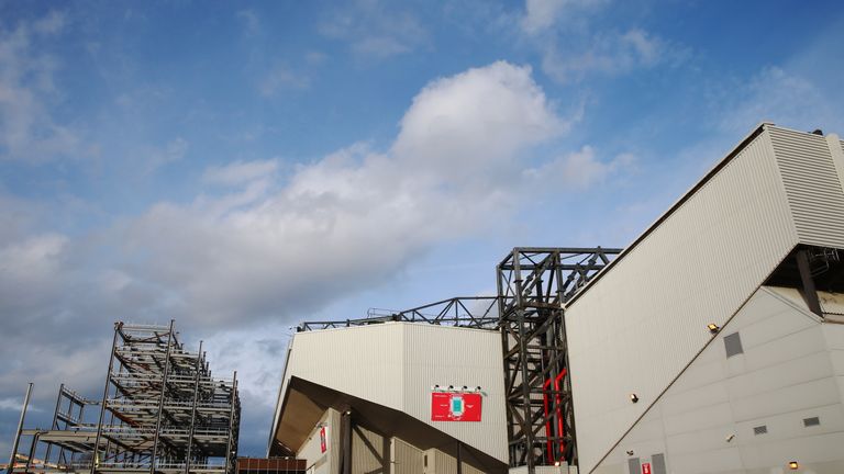 Anfield will undergo a £260m redevelopment in the summer