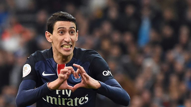 Paris Saint-Germain's Argentinian forward Angel Di Maria 