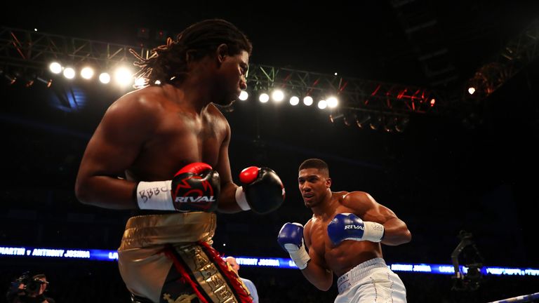 Anthony Joshua of England and Charles Martin