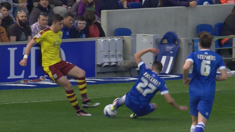 Knockaert was not booked for a strong challenge