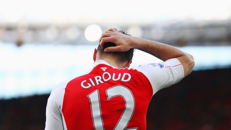 Olivier Giroud struggled in Arsenal's 1-0 win over Norwich