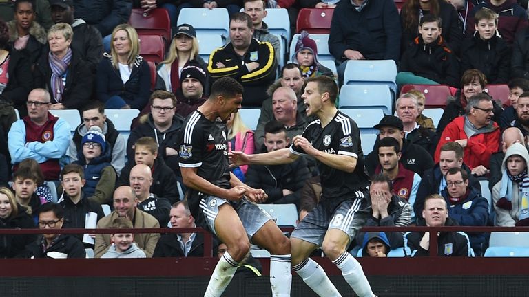 Ruben Loftus-Cheek celebrates after scoring for Chelsea against Aston Villa