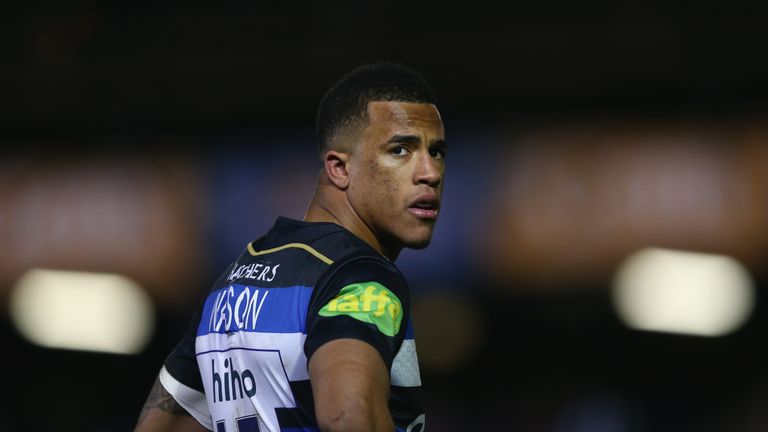 Anthony Watson during the Aviva Premiership match between Bath and Saracens