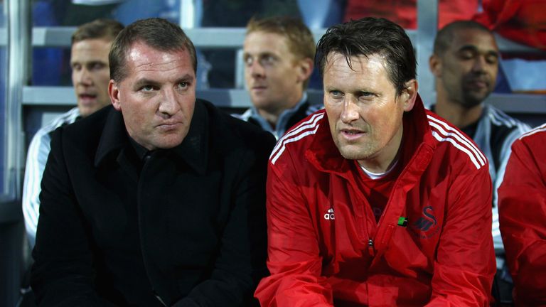 Colin Pascoe (R) and Brendan Rodgers worked together at Swansea