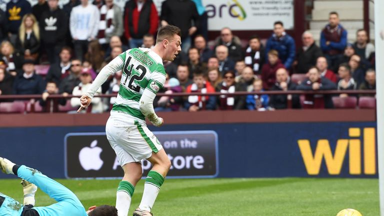 Callum McGregor had a goal wrongly disallowed at Tynecastle