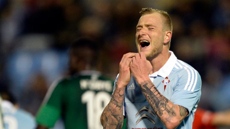 Celta Vigo's Swedish forward John Guidetti was left frustrated after his side's draw