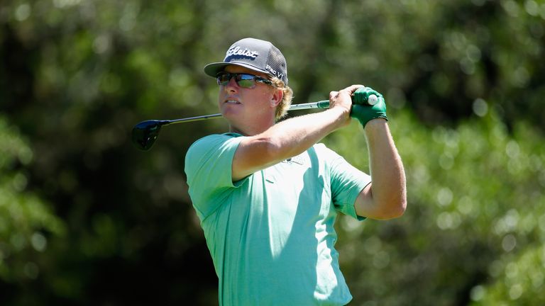SAN ANTONIO, TX - APRIL 21:  Charley Hoffman tees off on the 12th hole during the first round of the Valero Texas Open at TPC San Antonio