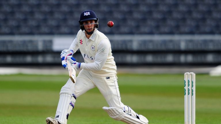 Chris Dent of Gloucestershire bats during Day Two of the Specsavers County Championship Division Two match