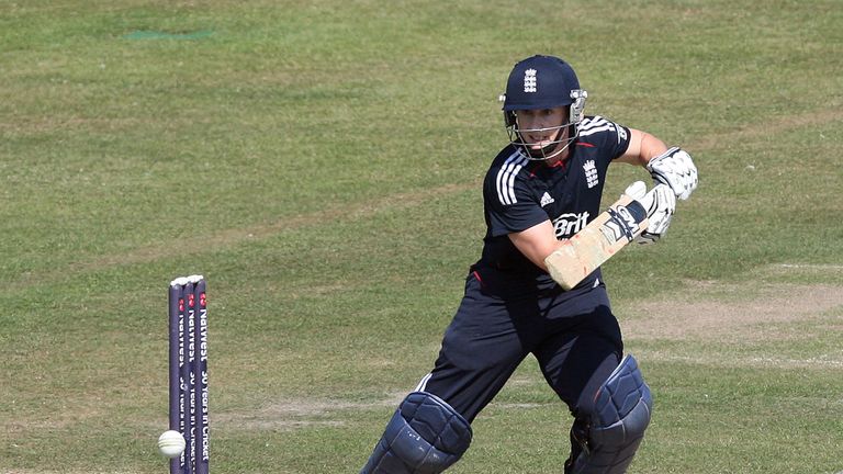 HOVE, ENGLAND - JULY 02 :   Claire Taylor of England  in action during the 3rd Women's NatWest Twenty20 International match between England and New Zealand