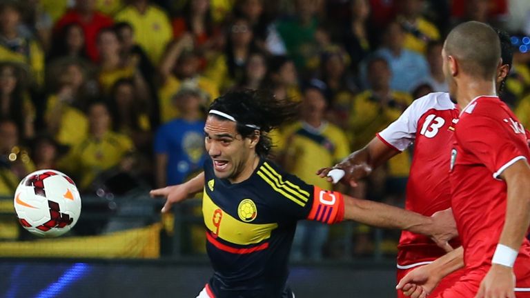 Colombia's Radamel Falcao in action against Kuwait