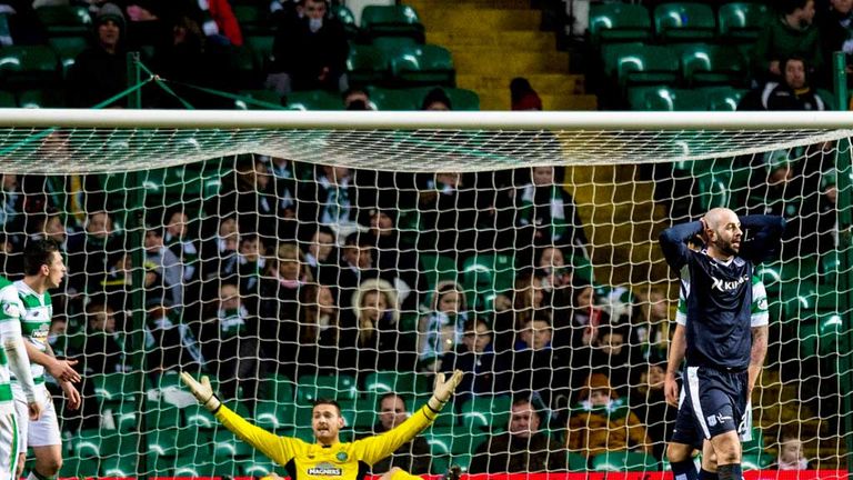 Craig Gordon Celtic v Dundee 0-0 March 2016