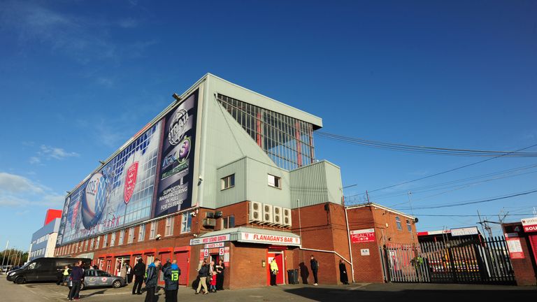 A general view of Craven Park before the 2013 World Cup match at Craven Park, Hull. 