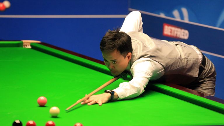 Marco Fu during his match with Anthony McGill