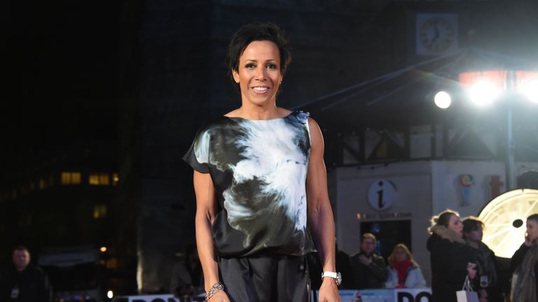 Dame Kelly Holmes attends the 'Dad's Army' World Premiere at Odeon Leicester Square on January 26, 2016