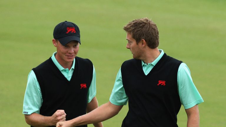 Willett in action with Jamie Moul during the 2007 Walker Cup