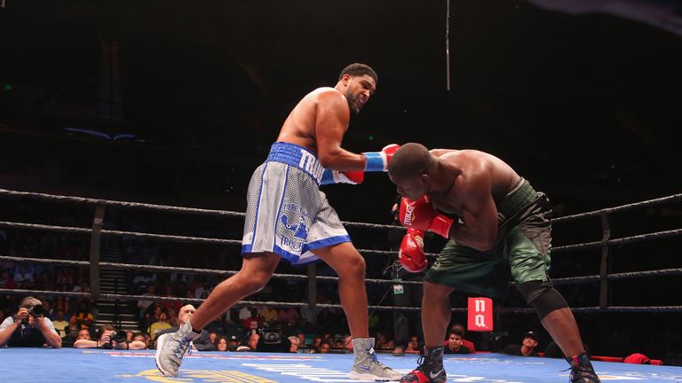 Dominic Breazeale (L) is a possible first challenger to Joshua