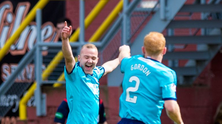 Grant Gillespie scored his first Scottish Premiership goal for Hamilton