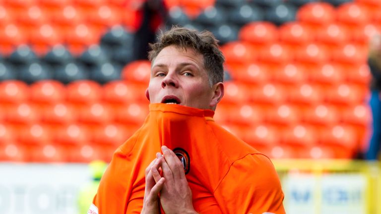 John Rankin cut a dejected figure at full time after Dundee United's defeat