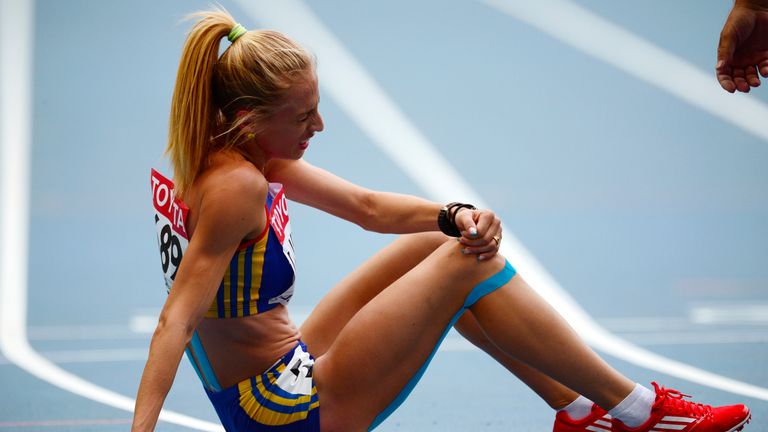 Romania's Elena Mirela Lavric failed the test at the world indoor championships in Portland