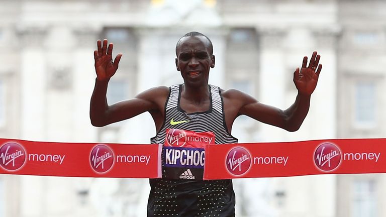 Kipchoge ran the second fastest marathon time in history