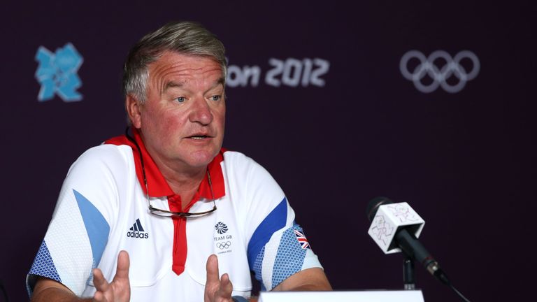 LONDON, ENGLAND - JULY 26:  Yogi Breisner, team manager of Great Britain speaks during an Equestrian press conference ahead of the London 2012 Olympics at 