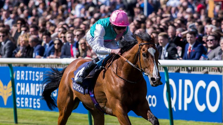 Exosphere ridden by Ryan Moore wins the Jockey Club