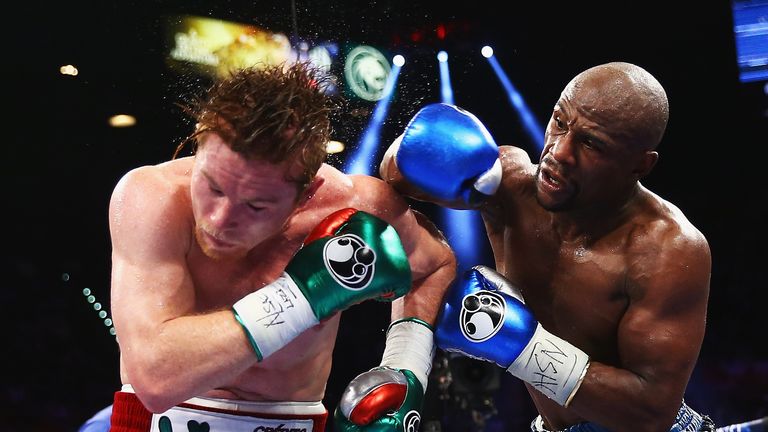 Floyd Mayweather sent Alvarez to his sole professional defeat in September 2013