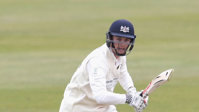 NORTHAMPTON, ENGLAND - APRIL 13:  Gareth Roderick of Gloucestershire scores four runs during the LV County Championship division two match between Northamp