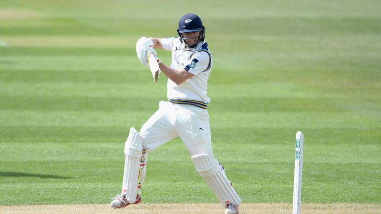 Gary Ballance bats during the Specsavers County Championship Division One match between Warwickshire and Yorkshire