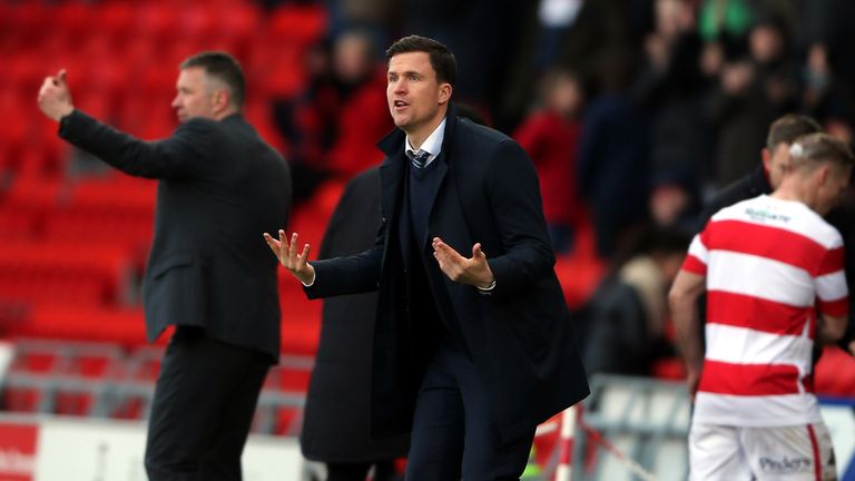 Gary Caldwell manager of Wigan Athletic during the Sky Bet League One match at Doncaster Rovers
