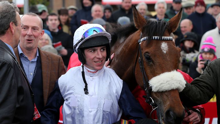 Jockey Gavin Sheehan after his winning ride on One Track Mind