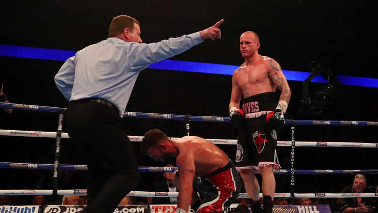 Groves brought an end to proceedings in the fourth