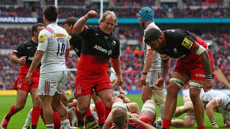 George Kruis scored Saracens' other try in a convincing win