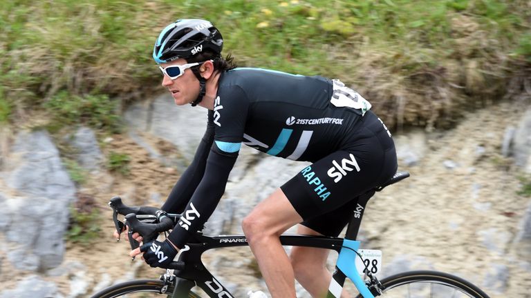 Geraint Thomas on stage four of the 2016 Tour de Romandie