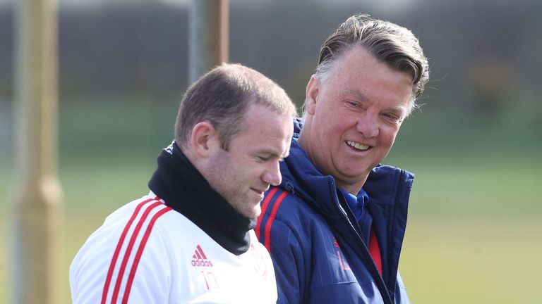 Louis Van Gaal Wayne Rooney Manchester United Training