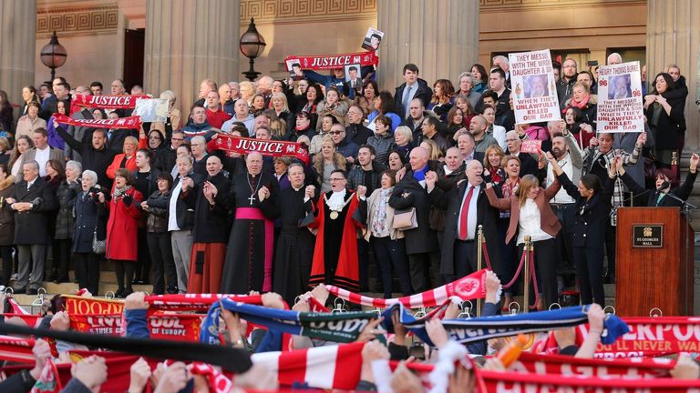 A Vigil Is Held For The 96 Victims Of Hillsborough