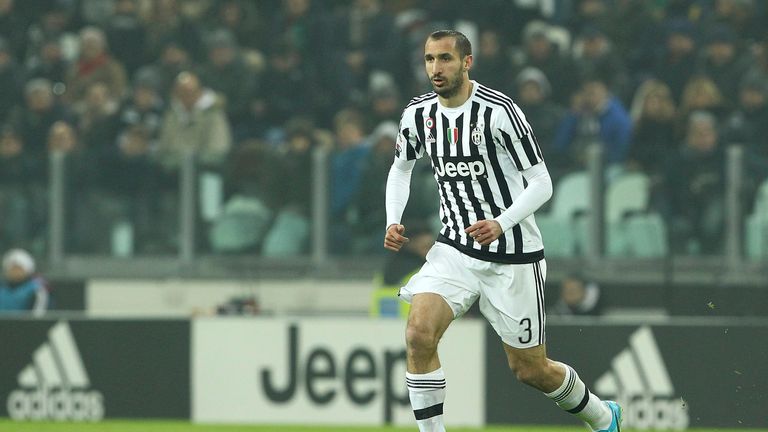 Juventus defender  Giorgio Chiellini is expected to be out injured for around 20 days